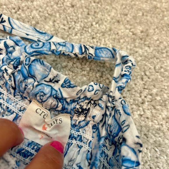 Crewcuts Girls Smocked Seashell Dress, size 7 - Picture 2 of 7